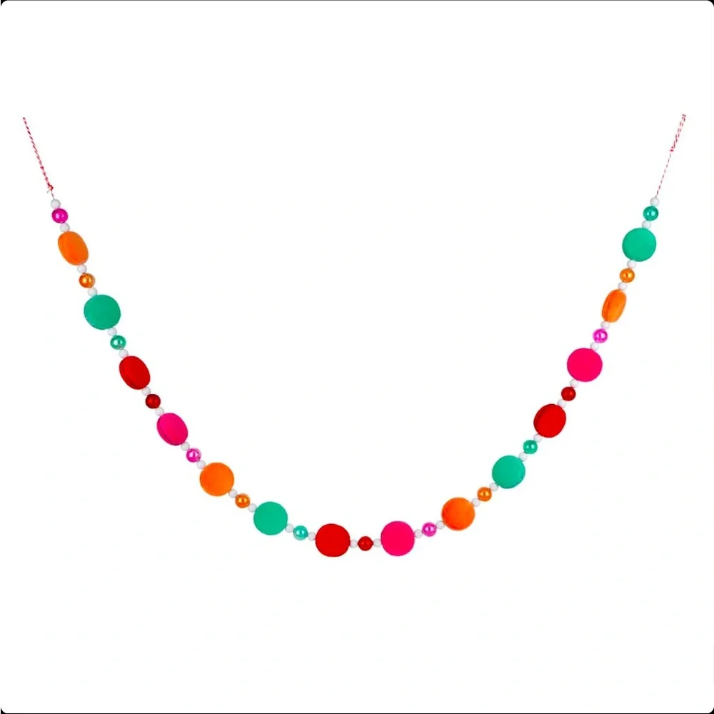Macaroon Christmas Holiday Garland home decor tree decoration candy land beaded